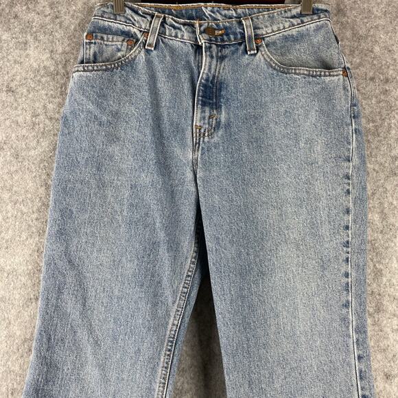 VTG Levis 517 Bootcut Jeans Womens 11 JR L 28x33 Light Wash High Rise USA 90s - Picture 2 of 13